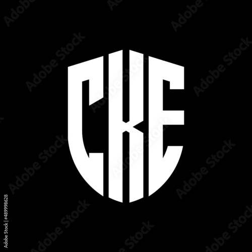 CKE letter logo design. CKE modern letter logo with black background. CKE creative  letter logo. simple and modern letter logo. vector logo modern alphabet font overlap style. Initial letters CKE  photo