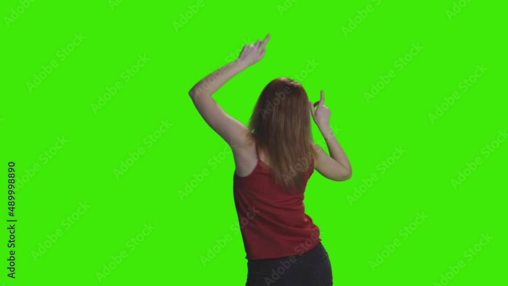Slow-motion dance clip of a beautiful girl in a festival on greenscreen Slow-motion dance clip of a beautiful girl in a festival on greenscreen
