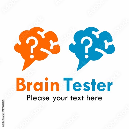 Brain tester logo template illustration