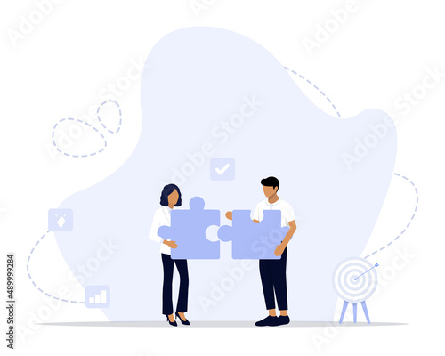 Partnership concept illustration, agreement of parties, hand shake, signing documents