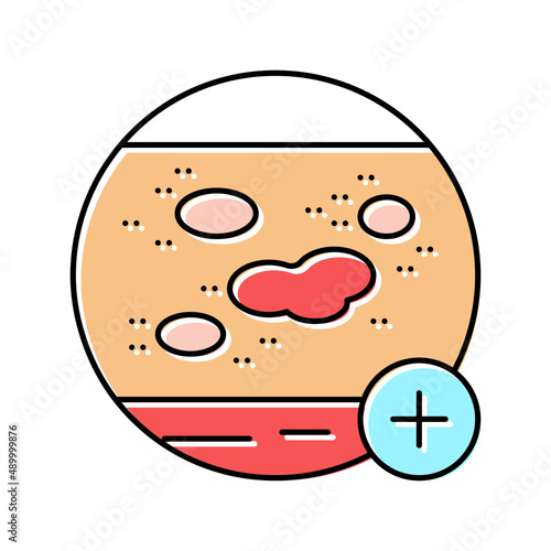 occupational dermatitis color icon vector illustration