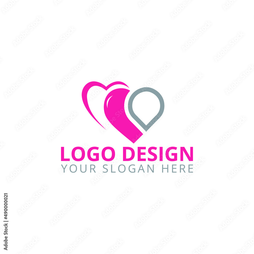 Love Shape Logo Design Professional Logo Love Shape Logo Design Professional Logo