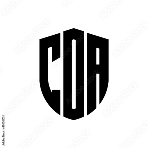 COA letter logo design. COA modern letter logo with black background. COA creative  letter logo. simple and modern letter logo. vector logo modern alphabet font overlap style. Initial letters COA   photo