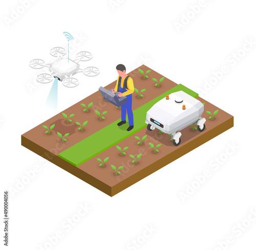 Agriculture Isometric Composition