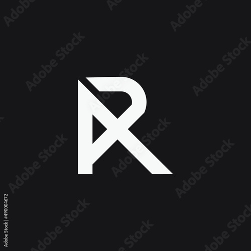 Initial letter AR or RA monogram logo.