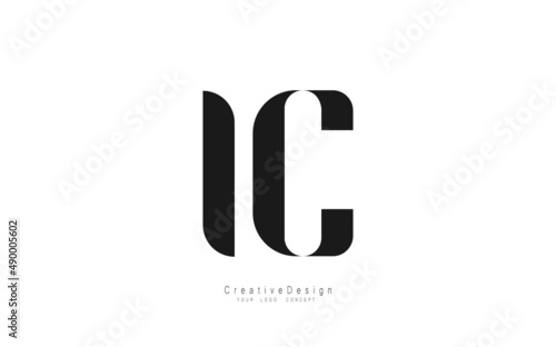 IC Letter logo Design emblem vector Icon, emblem with white background	