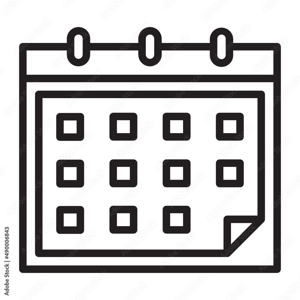Illustration of Calendar design icon Illustration of Calendar design icon