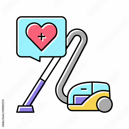 cleaning homecare service color icon vector illustration