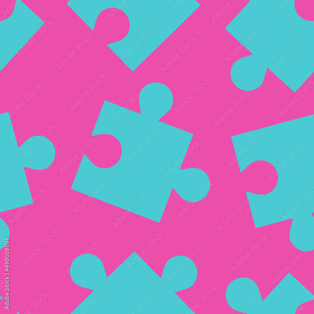 Seamless pattern tile with puzzle piece shape. Seamless pattern tile with puzzle piece shape.