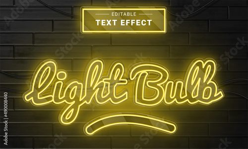 Editable text style effect - Neon text style theme. Cyber technology text style. Cyber monday