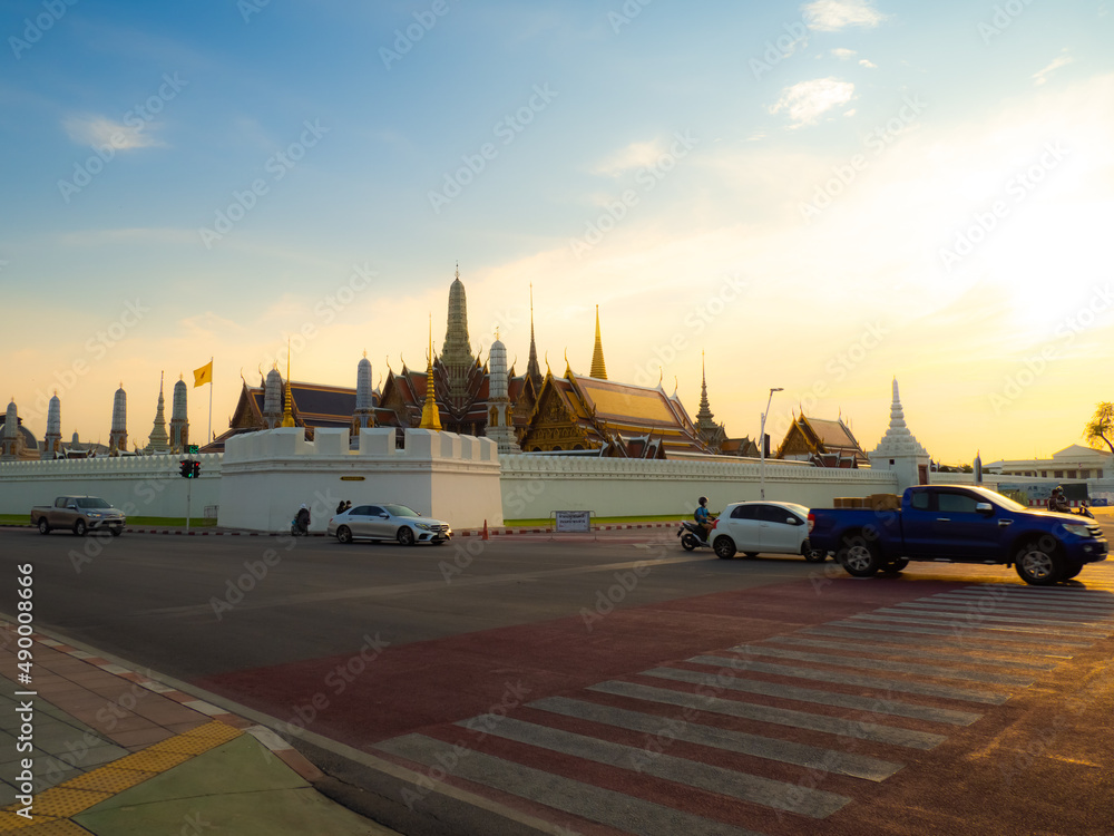 Beautiful temples during a tour of Bangkok's Old Town, 24 February 2022, Bangkok, Thailand.