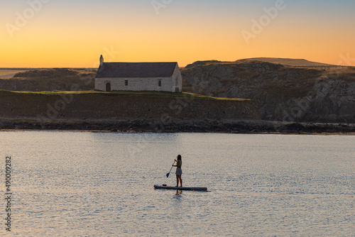 Paddle Boarding at Cwyfan