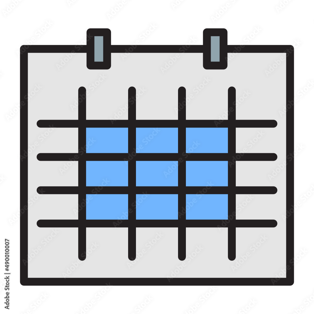 Illustration of Calendar design icon Illustration of Calendar design icon