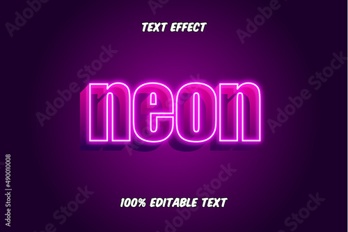 Neon Editable Text Effect