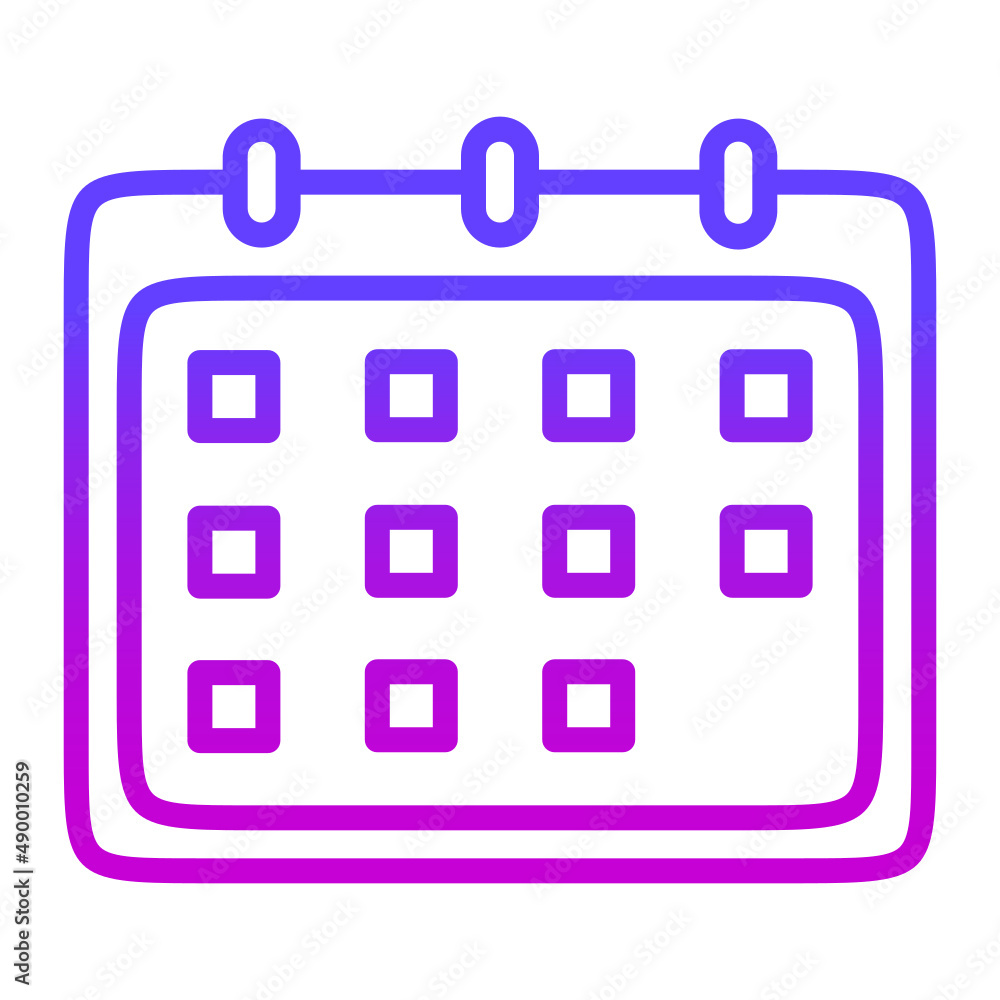 Illustration of Calendar design icon Illustration of Calendar design icon