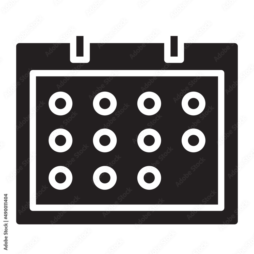 Illustration of Calendar design icon Illustration of Calendar design icon