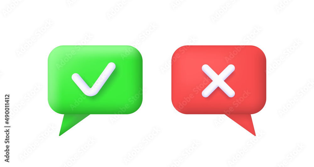 True and false icon. 3d vector illustration isolated on white background. True and false icon. 3d vector illustration isolated on white background.