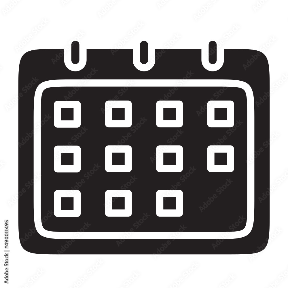 Illustration of Calendar design icon Illustration of Calendar design icon