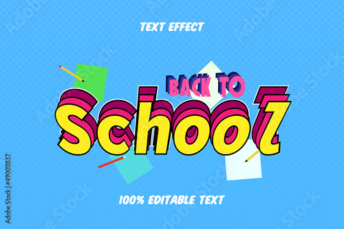Back To School Pop Art Editable Text Effect