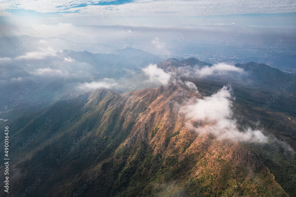 epic aerial view of Wong Leng, Pat Sin Leng, the Mountain landscape