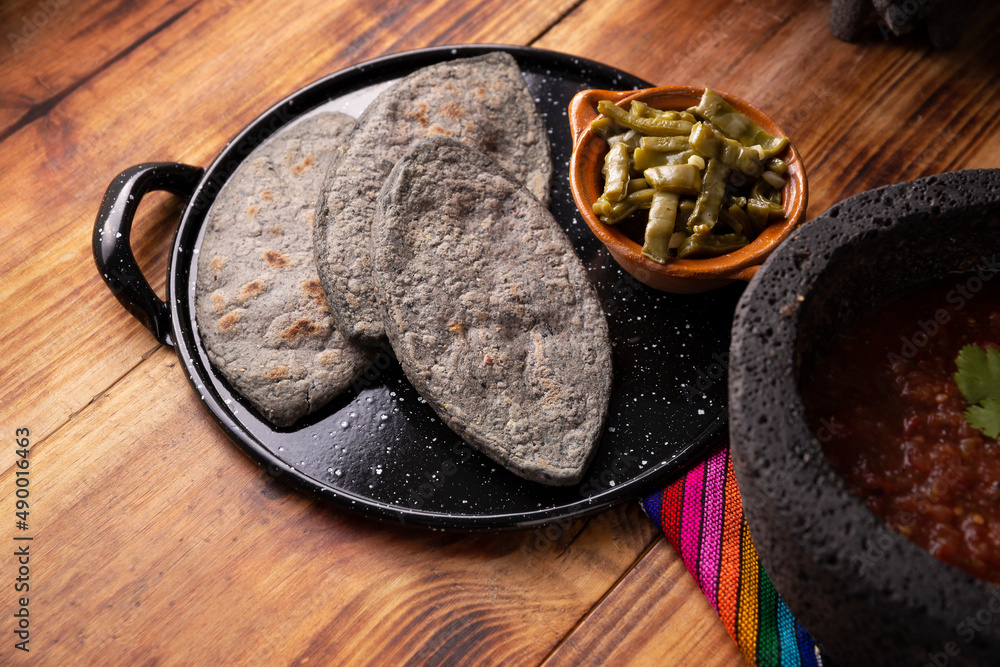 Mexican Comal Cooking Stock Photo - Download Image Now