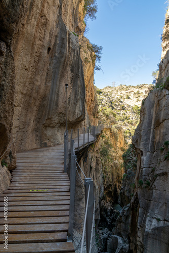view of the famous and historic Camino del Rey in southern Spain near Malaga © makasana photo