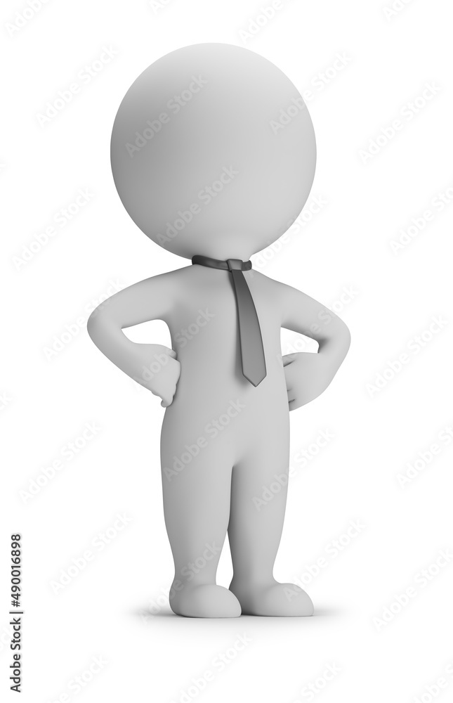 3d small people - brave businessman 3d small people - brave businessman
