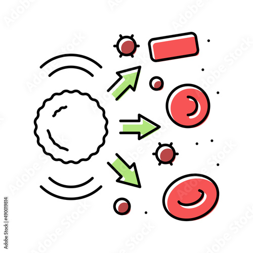 hypersensitivity blood color icon vector illustration