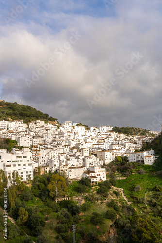 view of the idyllic whitewashed Andalusian village of Casares