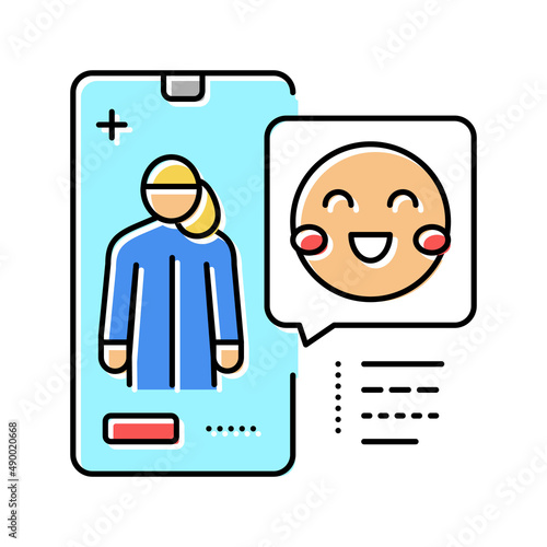 pediatrician consultation color icon vector illustration