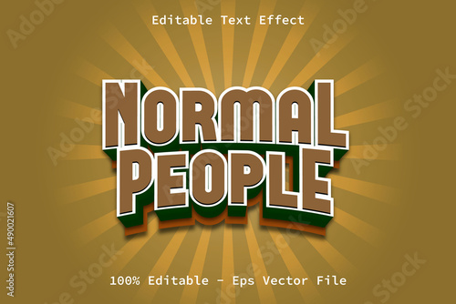Normal People With Modern Style Editable Text Effect
