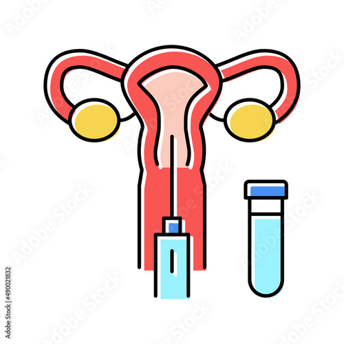 embryo transfer color icon vector illustration