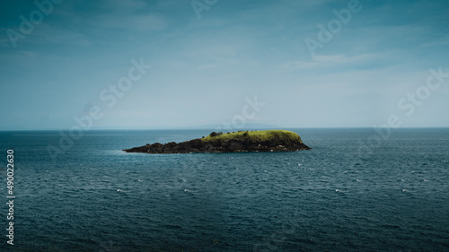 A whale island, an island resembled a whale, close to the Virgin beach, Karangasem, East Bali