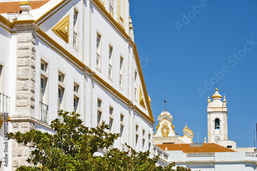 facade detail of the United Pentecostal Church in Portimão, algarve,