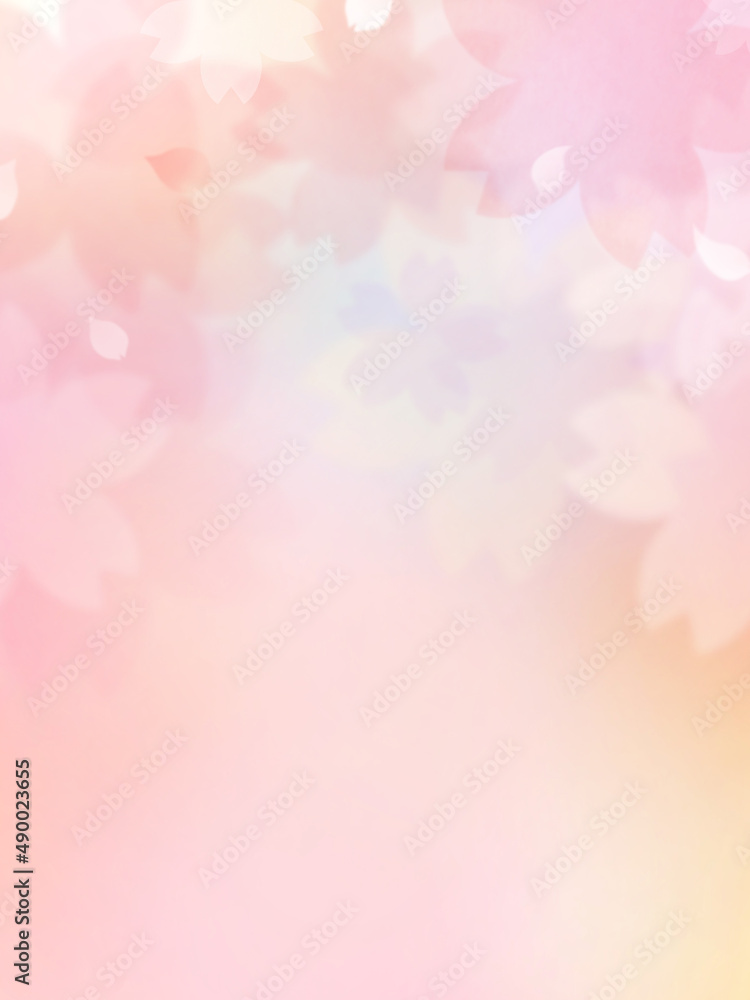 Pastel color background material with the image of cherry blossoms Pastel color background material with the image of cherry blossoms