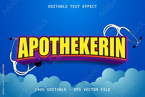 Aphotekerin With Modern Style Editable Text Effect