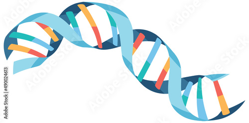 DNA helix symbol isolated on white background