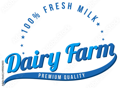 A Dairy farm text label