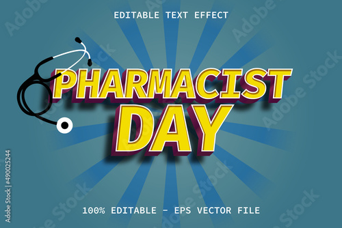 Pharmacist Day With Modern Style Editable Text Effect