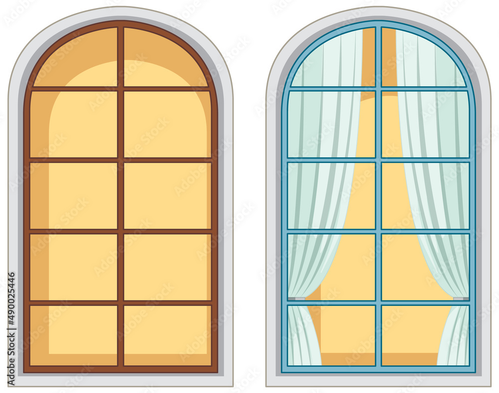Set of window on white background Set of window on white background