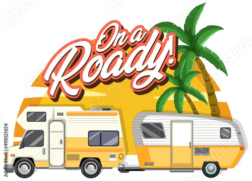 Summer travel vacation logo concept