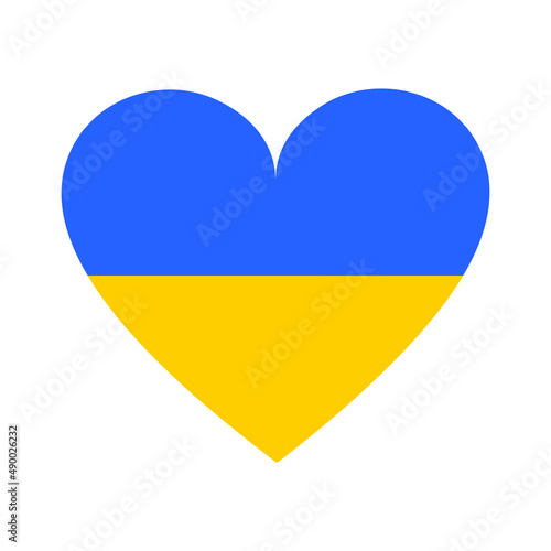 Free Download Flag of Ukraine in the shape of a heart isolated on a white background. The national colors of the country are yellow and blue. I love my native Ukraine. vector - GFXLoad