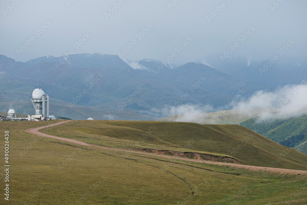 Almaty / Kazakhstan - 08.12.2018 : Assy-Turgen. Astronomical Observatory on a high plateau. It is located at an altitude of 2750 m above sea level, to the East of the city Almaty / Kazakhstan - 08.12.2018 : Assy-Turgen. Astronomical Observatory on a high plateau. It is located at an altitude of 2750 m above sea level, to the East of the city
