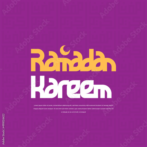 ramadan kareem background with arabian lantern and calligraphy use for social media ads and banner template