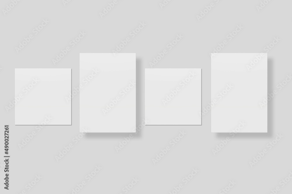 Naklejka premium Blank paper for mockup. 3D Render. 