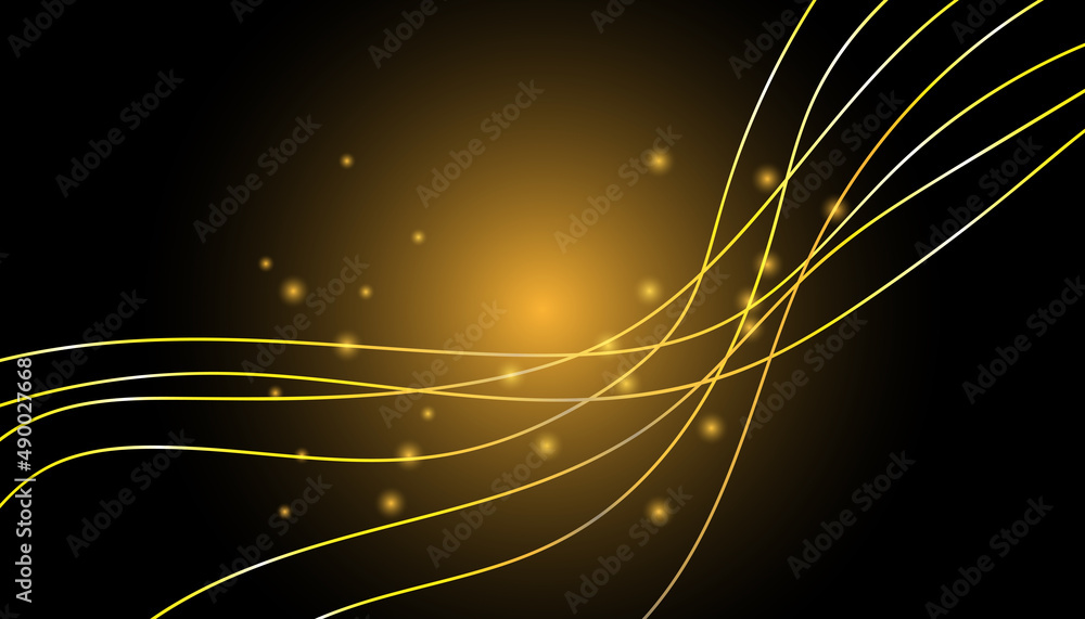 Abstract golden black background, light effect Abstract golden black background, light effect