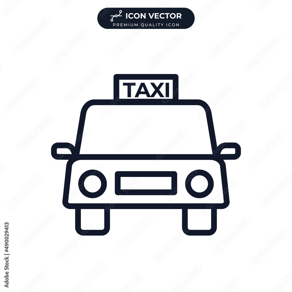 taxi icon symbol template for graphic and web design collection logo vector illustration