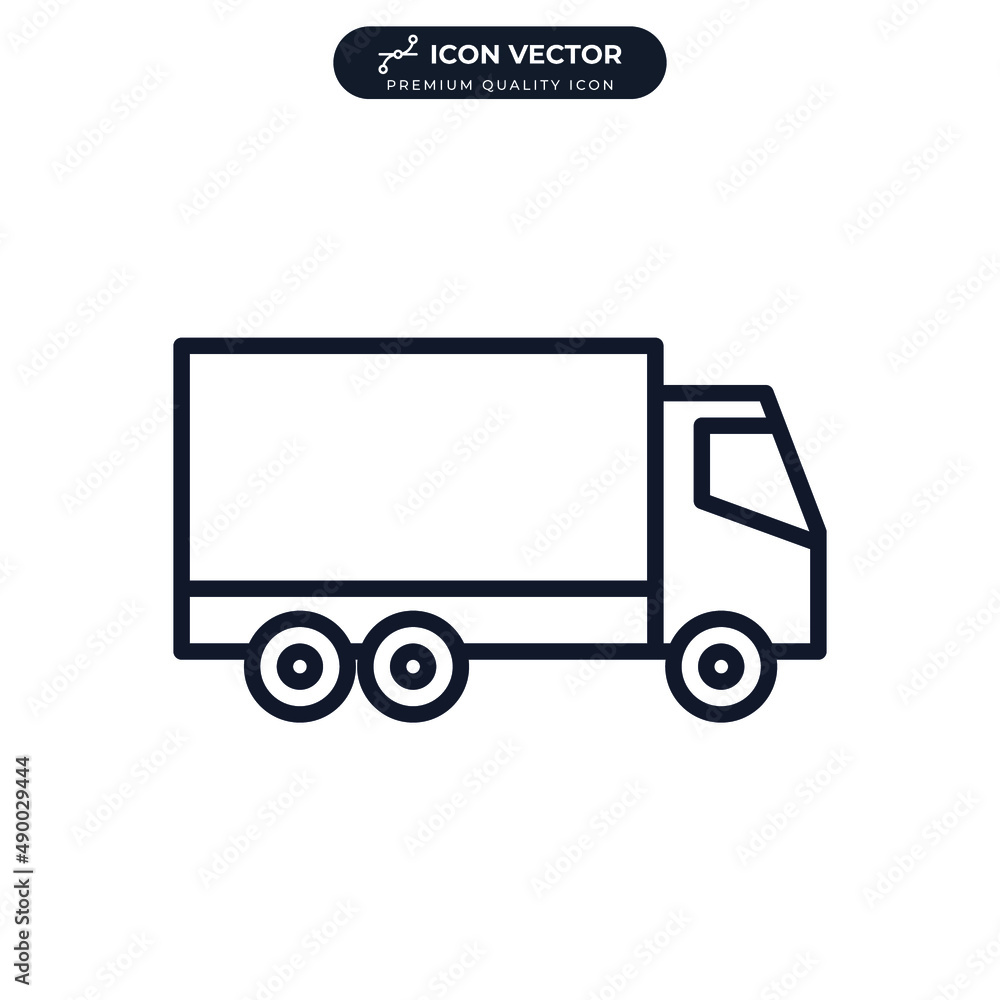 Delivery Truck icon symbol template for graphic and web design collection logo vector illustration