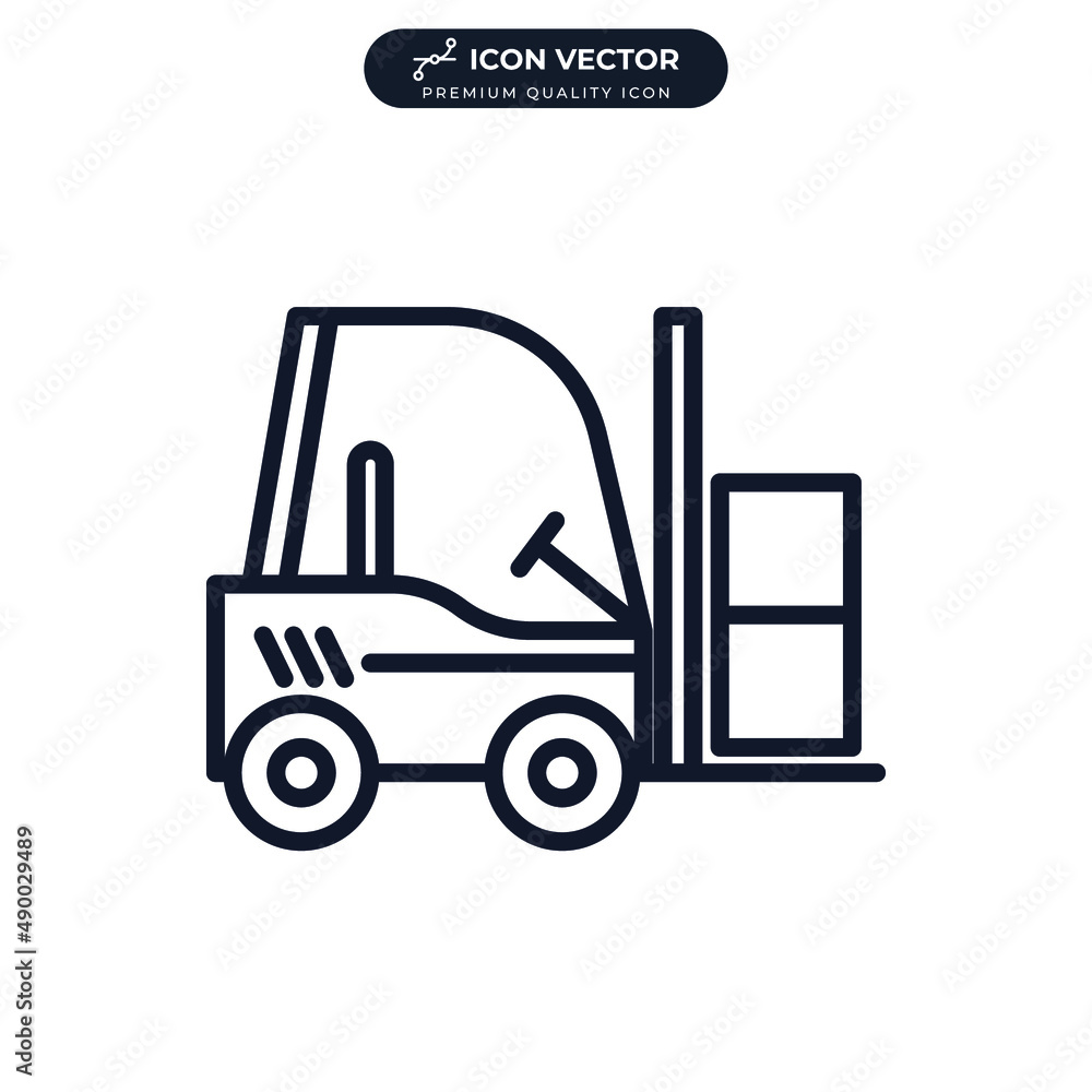 forklift icon symbol template for graphic and web design collection logo vector illustration