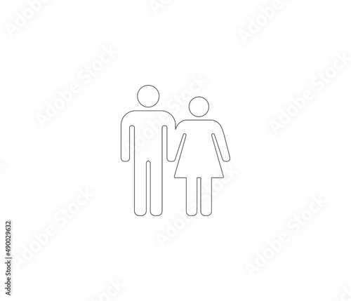 man woman icon vector eps